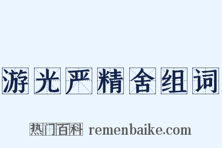 游光严精舍组词是什么意思的图片